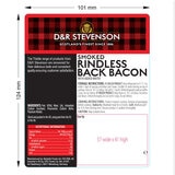 D&R Stevenson Smoked Catering Bacon, 2.27kg
