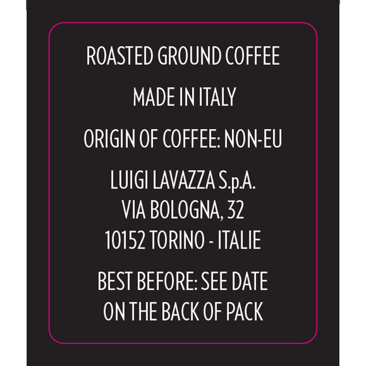 Lavazza Espresso Ground Coffee, 2 x 250g