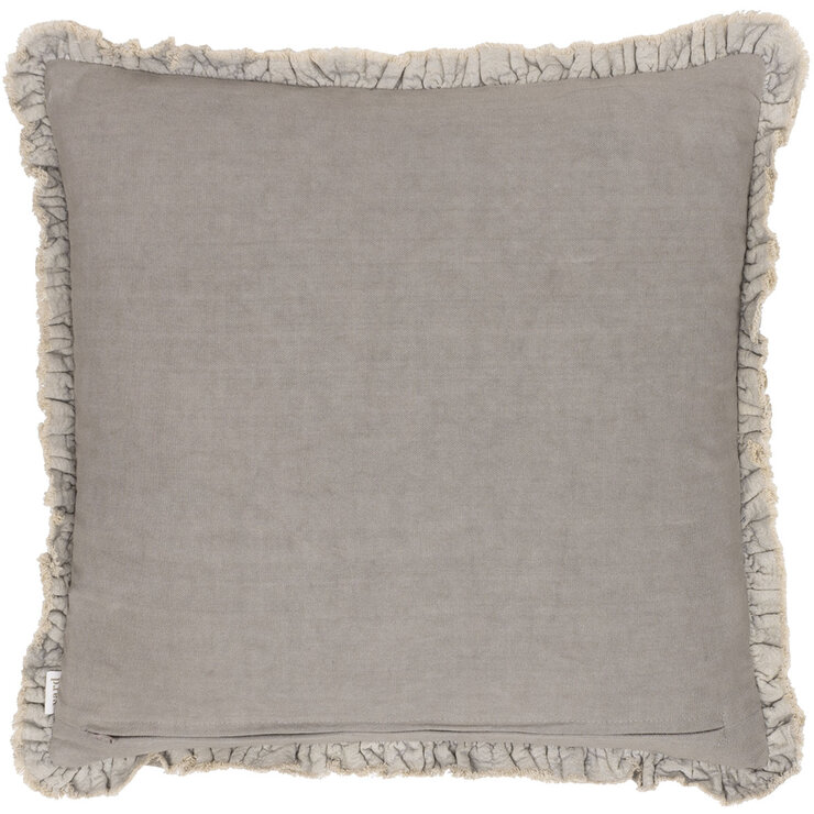 Furn Bertie Velvet Feather Fill Cushion 2 Pack in Taupe, 45 x 45 cm