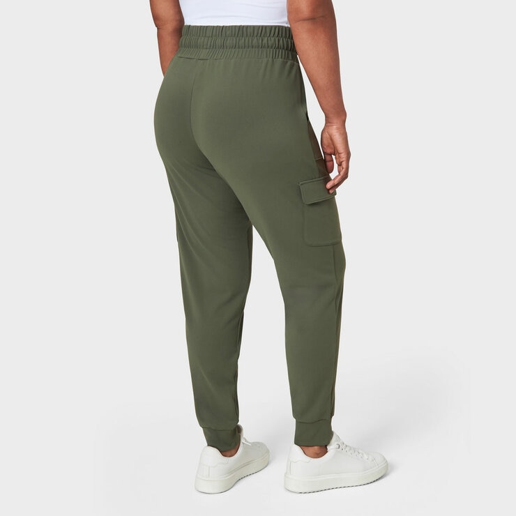 Mondetta Ladies Cargo Cuffed Jogger in Green