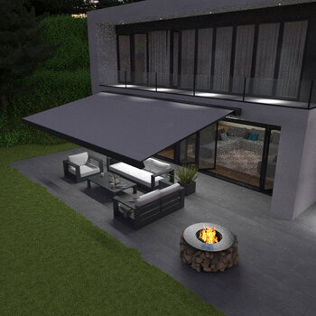 Olympus LED Awnings Hera Outdoor Patio Awning up to 2m Projection, Fully Installed