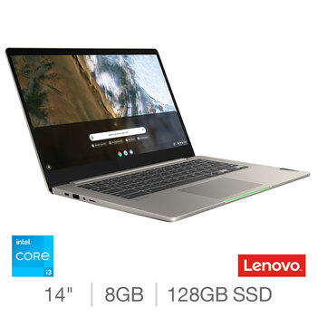 Lenovo Chromebook 5, Intel Core i3, 8GB RAM, 128GB SSD, 14 Inch Chromebook, 82M8000QUK