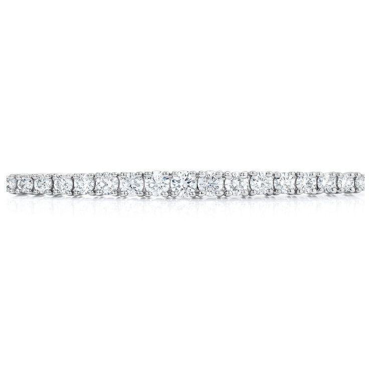 1ctw Round Brilliant Cut Bolo Bracelet, 14ct White Gold