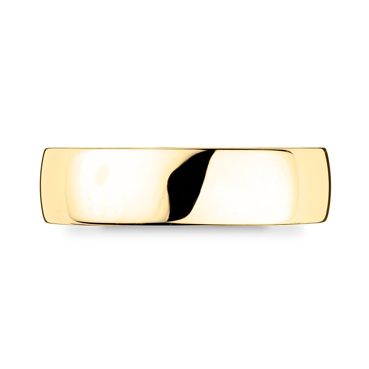 6.0mm Basic Light Court Wedding band. 18ct Yellow Gold