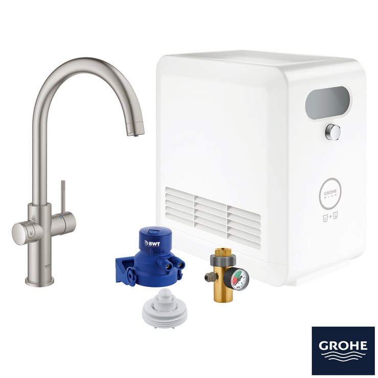 GROHE Blue Professional CSpout Filter Tap, Cool & Sparkling Water Kit