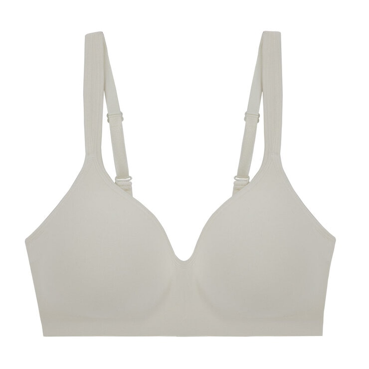 Carole Hochman Seamless Bra 2 Pack in White & Grey, Medium