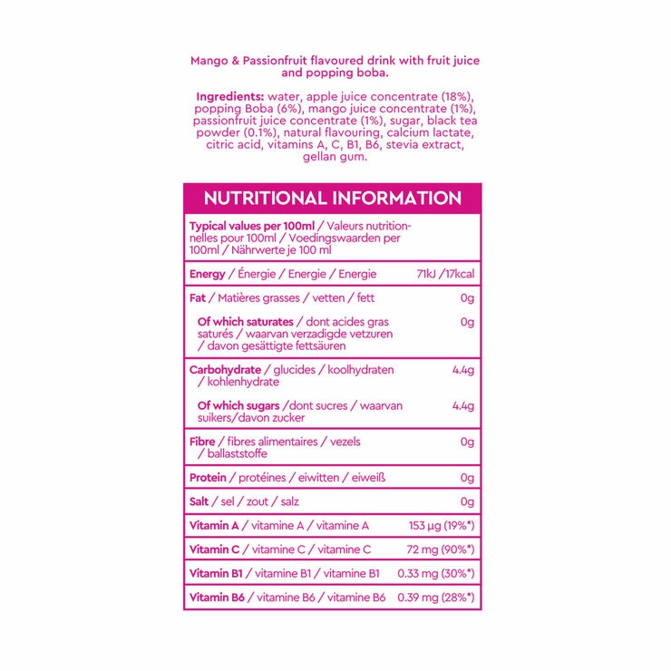 nutritional & ingredients