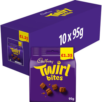 Cadbury Twirl Bites PMP £1.35, 10 x 95g