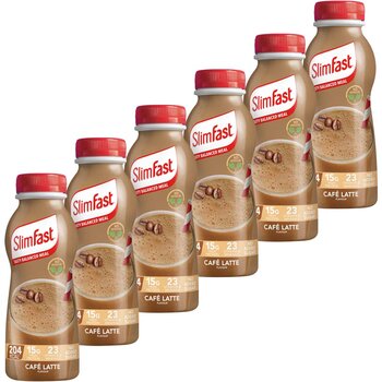 Slimfast Cafe Latte Shakes, 6 x 325ml