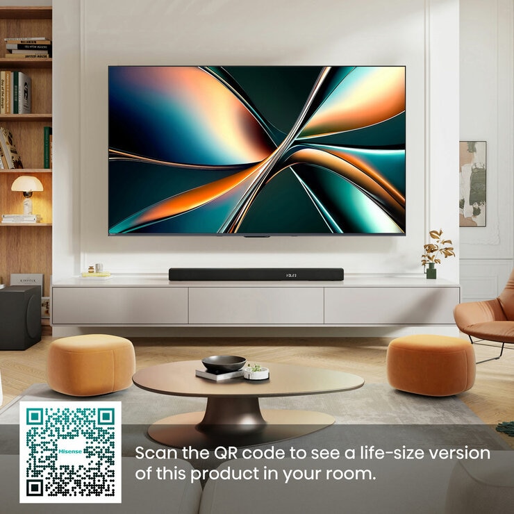 Hisense 65U7QTUK 65 Inch Mini LED HD Smart TV
