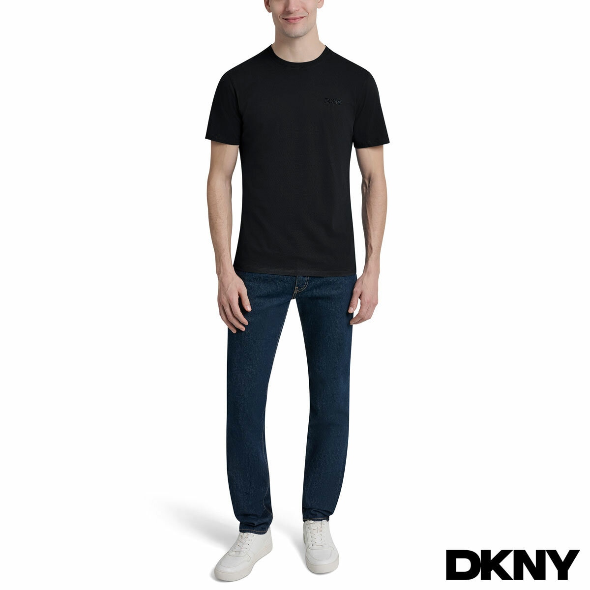DKNY Men's Logo Tee in Black