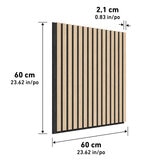 Artika Sonolok Acoustic Wall Panel Set in Oak & Black, 4 Pack