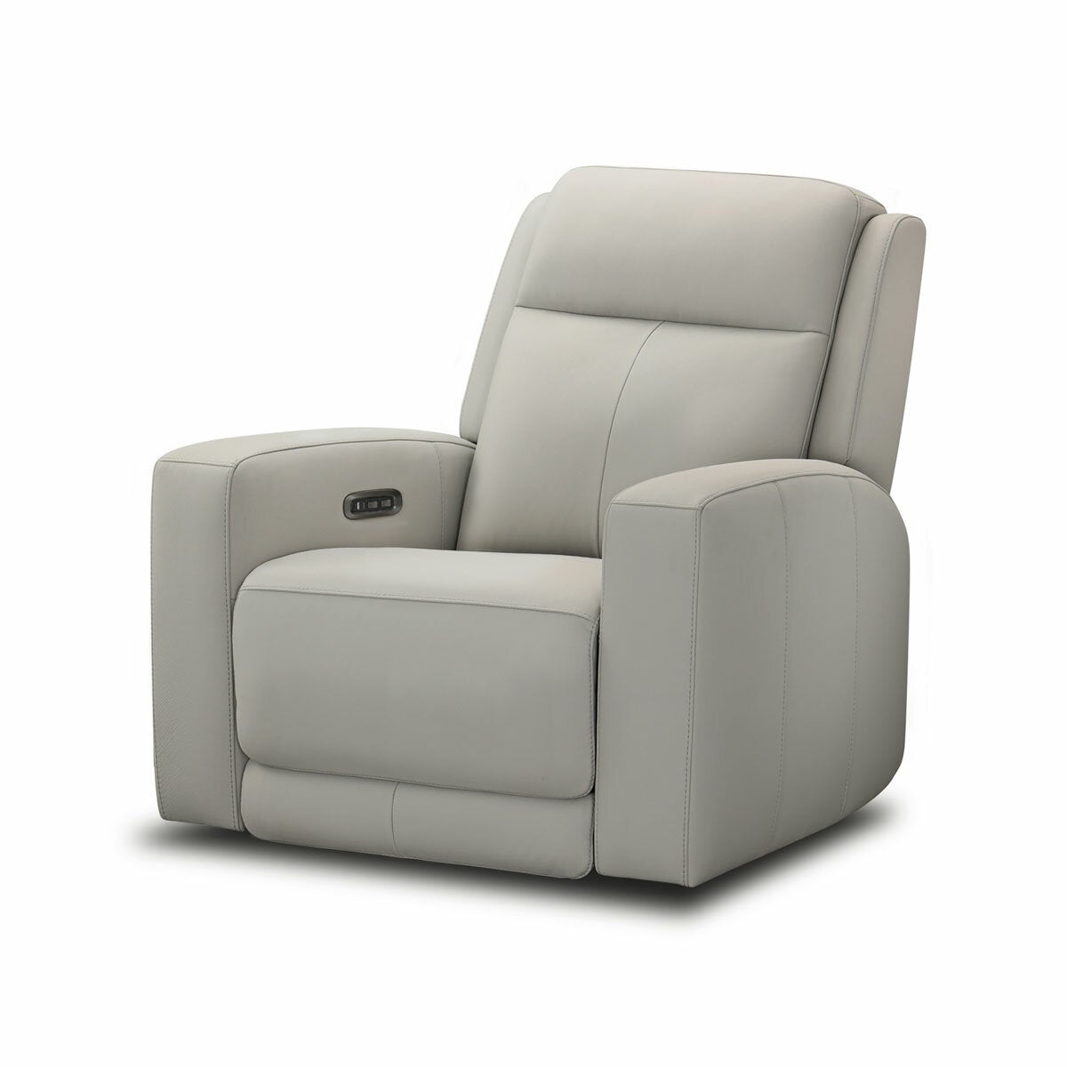 Simon Li Wren Light Grey Leather Power Reclining Armchair with Power Headrest Simon Li Wren Light Grey Leather Power Reclining Armchair with Power Headrest