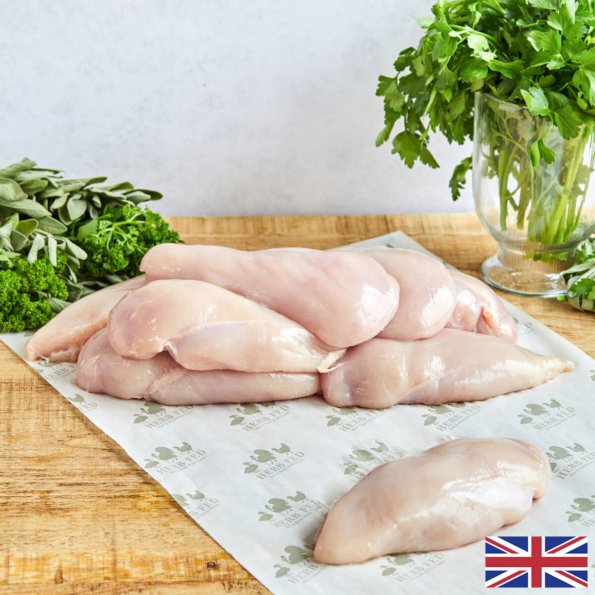 Herb Fed Free Range Skinless Chicken Breasts, 2kg (Serves 8-10 people)