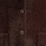 Matty M Women's Plush Coatigan in Dark Brown Matty M Women's Plush Coatigan in Dark Brown