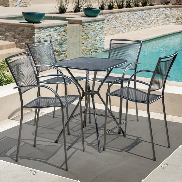SunVilla 5 Piece Mesh Bar Height Patio Dining Set | Costco UK