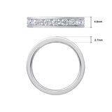 2.00ctw Round Brilliant Cut Channel Set Eternity Ring, Platinum