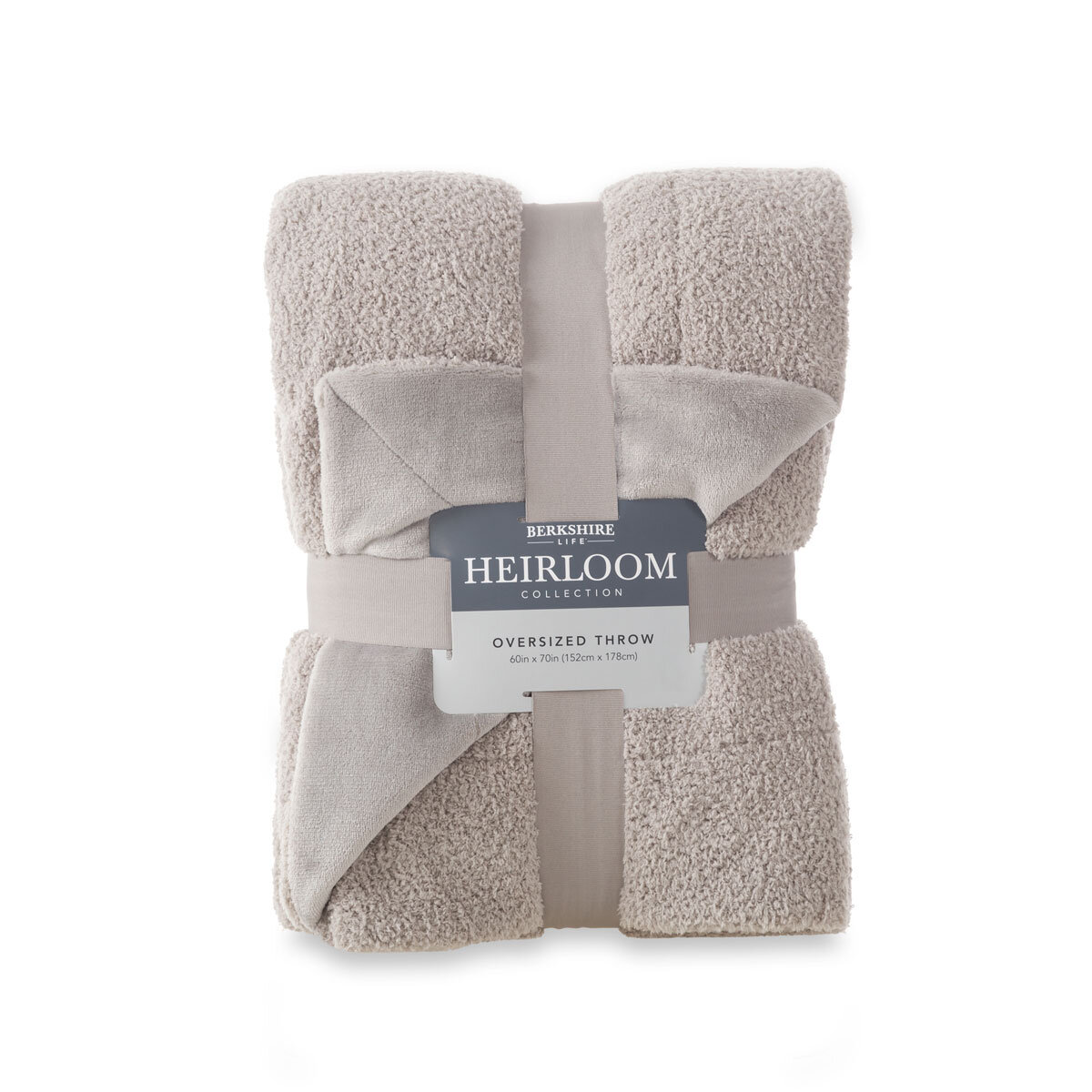 Berkshire Life Grey Heirloom Throw, 152 x 178 cm Costco UK