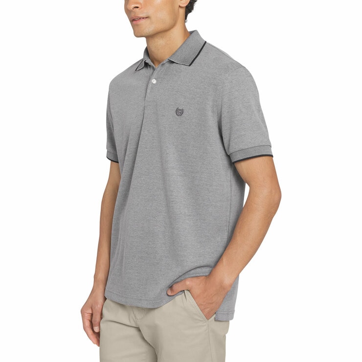 Chaps Men's Birdseye Pique Polo Shirt in Black