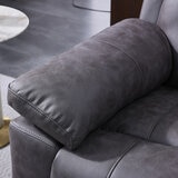 Lucca Grey Fabric Power Reclining Large 2 Seater Sofa Lucca Grey Fabric Power Reclining Large 2 Seater Sofa