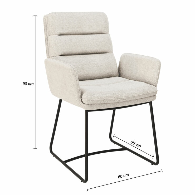 AKANTE Copenhague Off White Fabric Dining Chair, 2 Pack AKANTE Copenhague Off White Fabric Dining Chair, 2 Pack