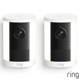 Ring Spotlight Cam (2nd Gen) - Battery White Security Camera - 2 Pack