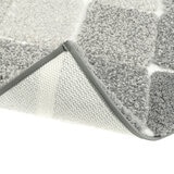 Mon Chateau Diamond Plush Bath Mat in Grey, 60 x 91 cm