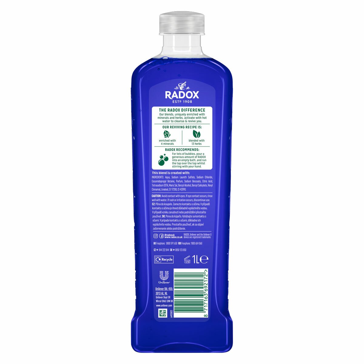 Radox Mineral Therapy Sleep Aromatherapy Bath Soak, 4 x 1L Radox Mineral Therapy Sleep Aromatherapy Bath Soak, 4 x 1L