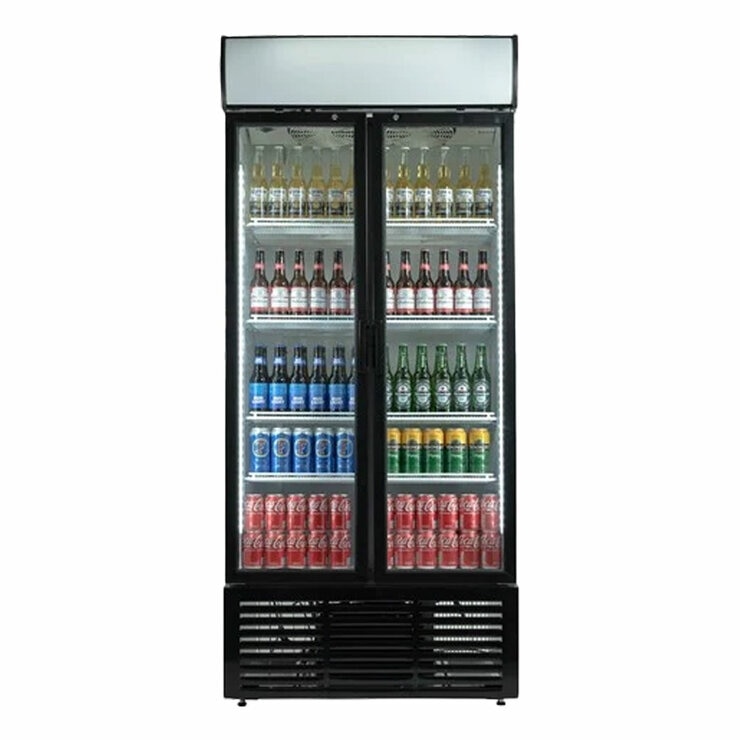 Contender RUG047 783L Commercial Hinged Double Glass Door Fridge, E Rated in White Contender RUG047 783L Commercial Hinged Double Glass Door Fridge, E Rated in White