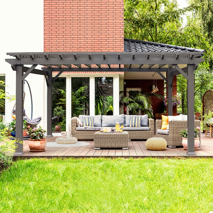 Vitis 12 x 14ft (3.66 x 4.27m) Aluminium Pergola Costco UK