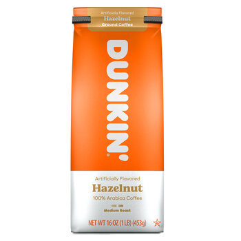 Dunkin' Hazelnut Ground Coffee, 453g