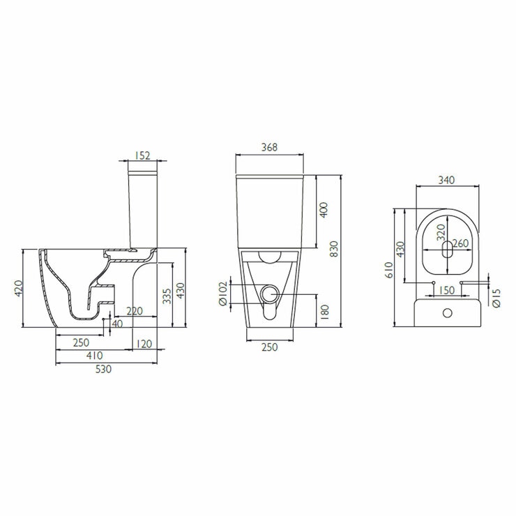 Tavistock Curve Open Back Toilet With Cistern And Seat Tavistock Curve Open Back Toilet With Cistern And Seat