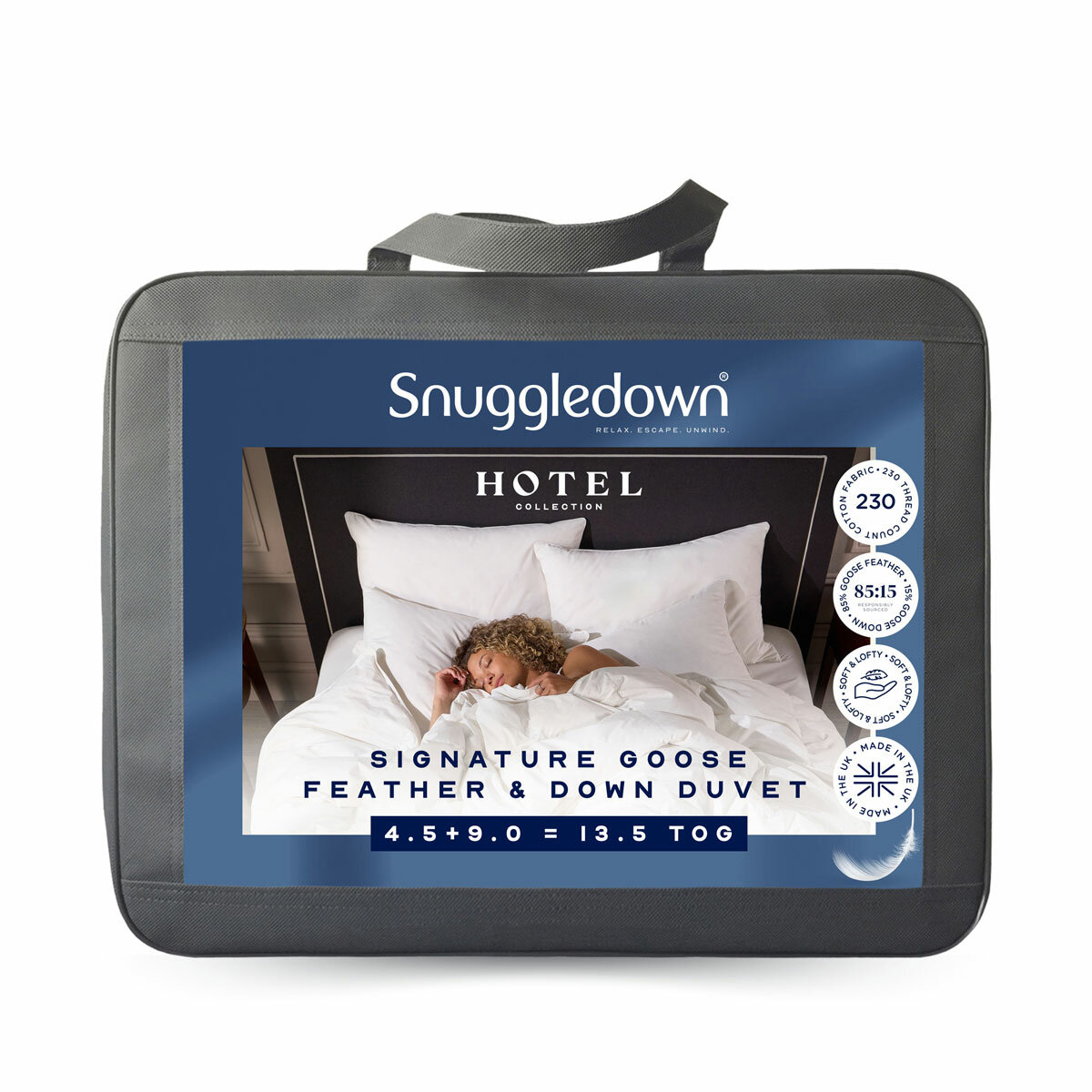 Snuggledown Natural Hotel Goose Feather & Down All Seasons Tog Duvet