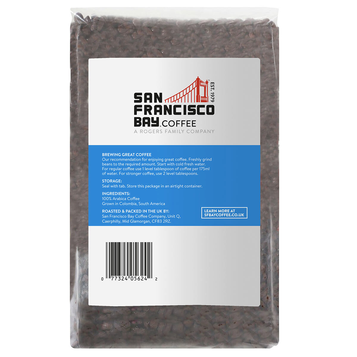 San Francisco Bay Colombian Supremo Whole Bean Coffee, 908g