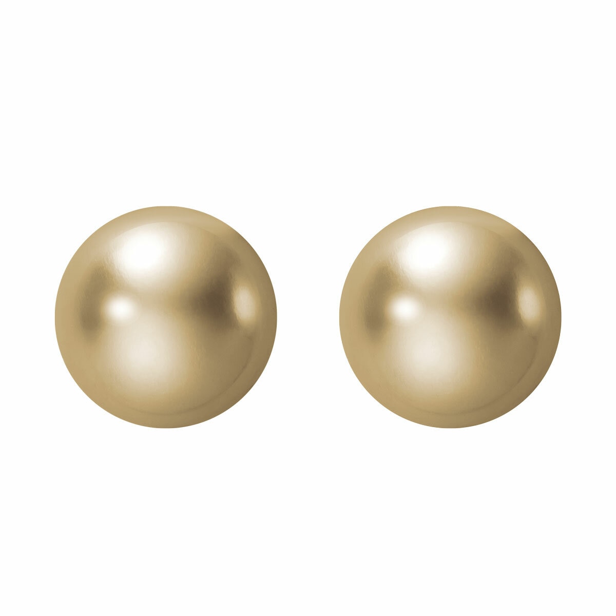 11-11.5mm Southsea Golden Pearl Earrings, 14ct Yellow Gold