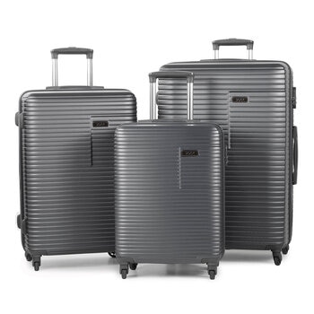 Rock Pacific 3 Piece Hardside Luggage Set in 2 Colours Rock Pacific 3 Piece Hardside Luggage Set in 2 Colours