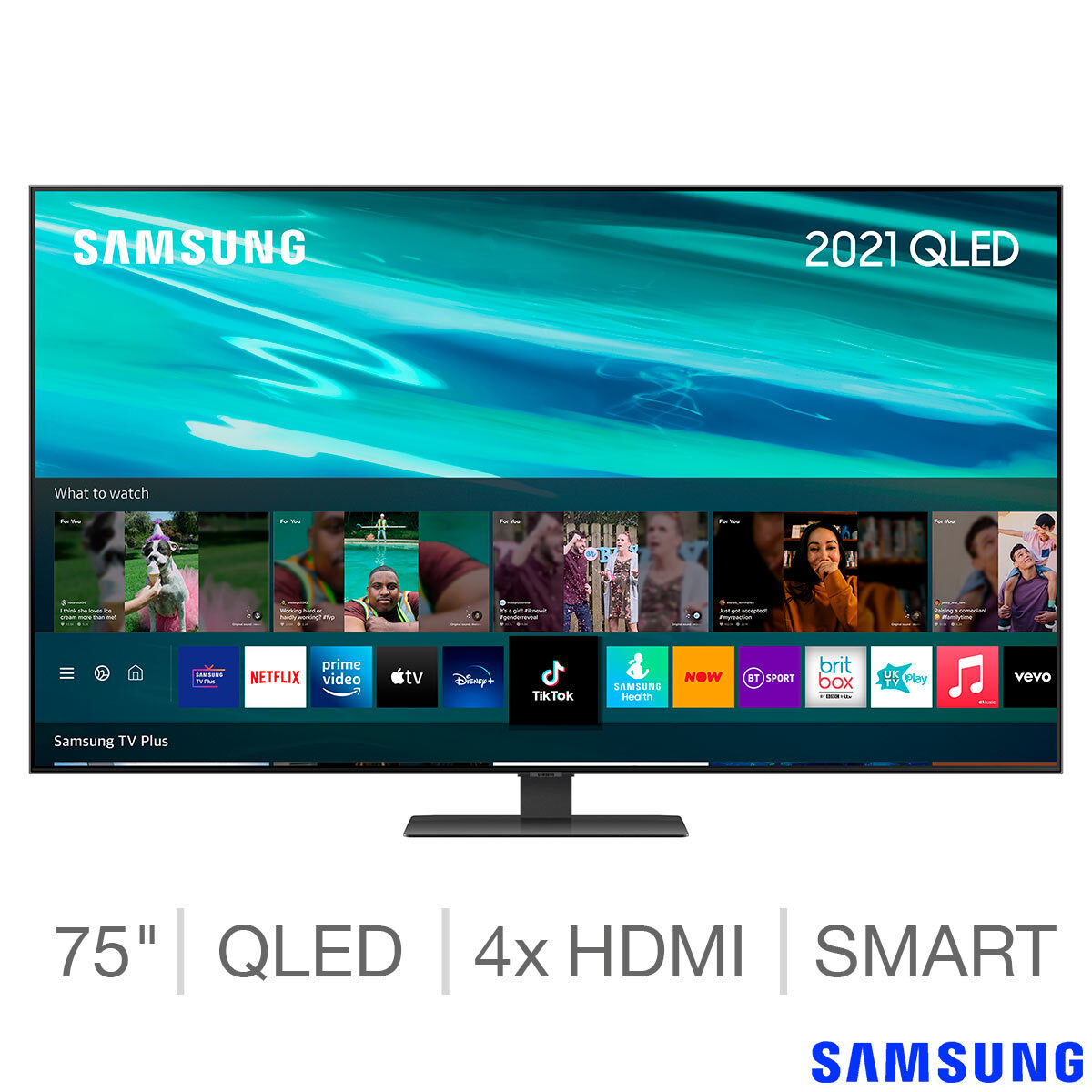 Samsung QE75Q80AATXXU 75 Inch QLED 4K Ultra HD Smart TV
