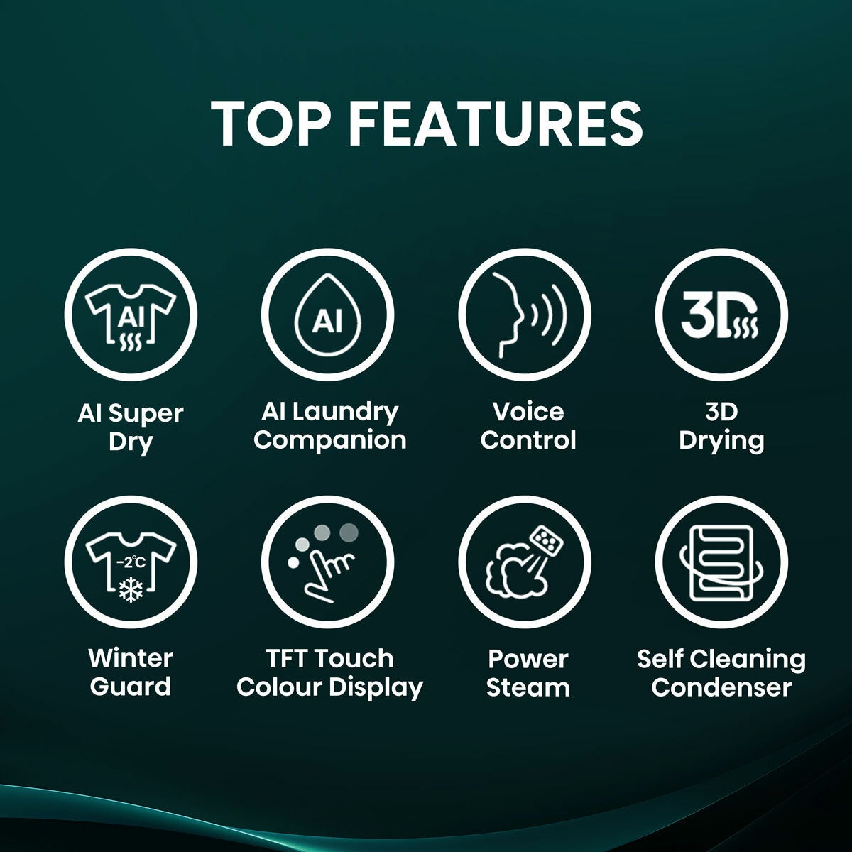 Hisense 7i Series DH7I108BBAB1 10kg Heat Pump Dryer, A+++ Rated in Black Hisense 7i Series DH7I108BBAB1 10kg Heat Pump Dryer, A+++ Rated in Black