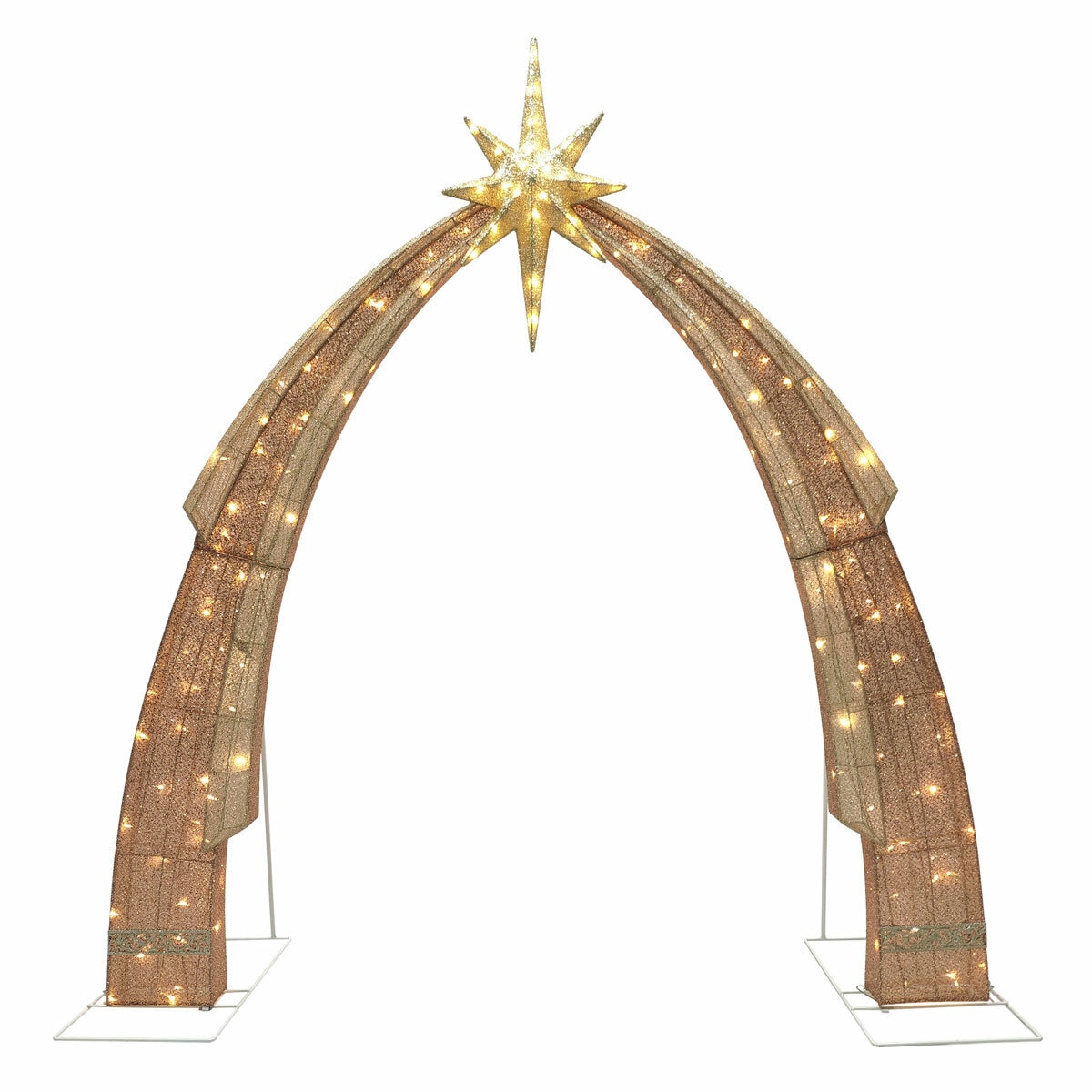 7 ft ( 2.1m) Nativity set with twinkling LED lights - Set of 4