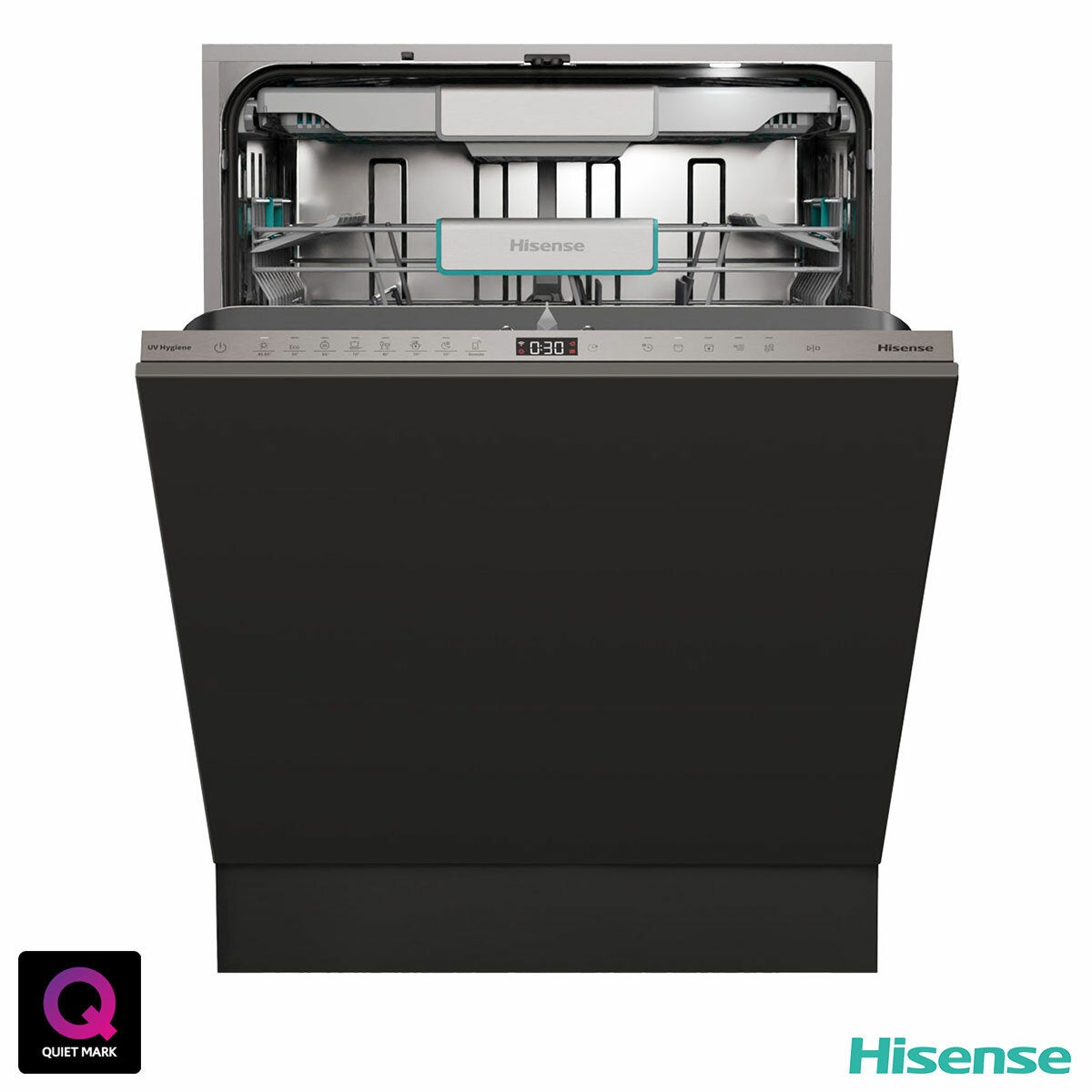 Hisense HV693A60UVADUK UV Clean Full-Size Fully Integrated Dishwasher, A Rated