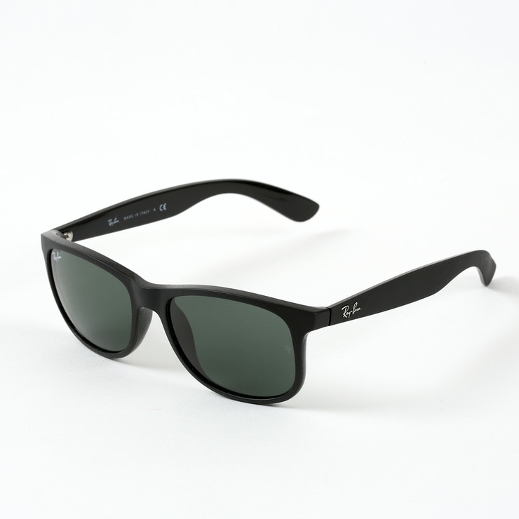 RayBan Andy Matte Black Sunglasses with Green Lenses, RB4202 6069/71