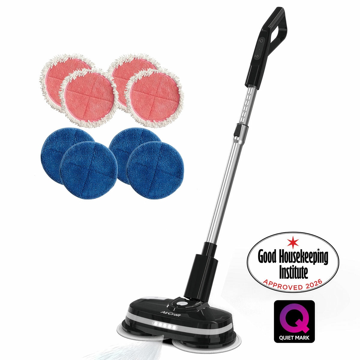 AirCraft PowerGlide Cordless Hard Floor Cleaner & Polisher Black + Extra Set of Pads AirCraft PowerGlide Cordless Hard Floor Cleaner & Polisher Black + Extra Set of Pads