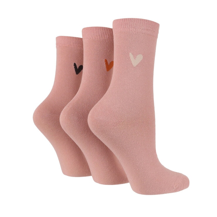 Caroline Gardner Ladies Crew Sock 6 Pack in Pink Caroline Gardner Ladies Crew Sock 6 Pack in Pink