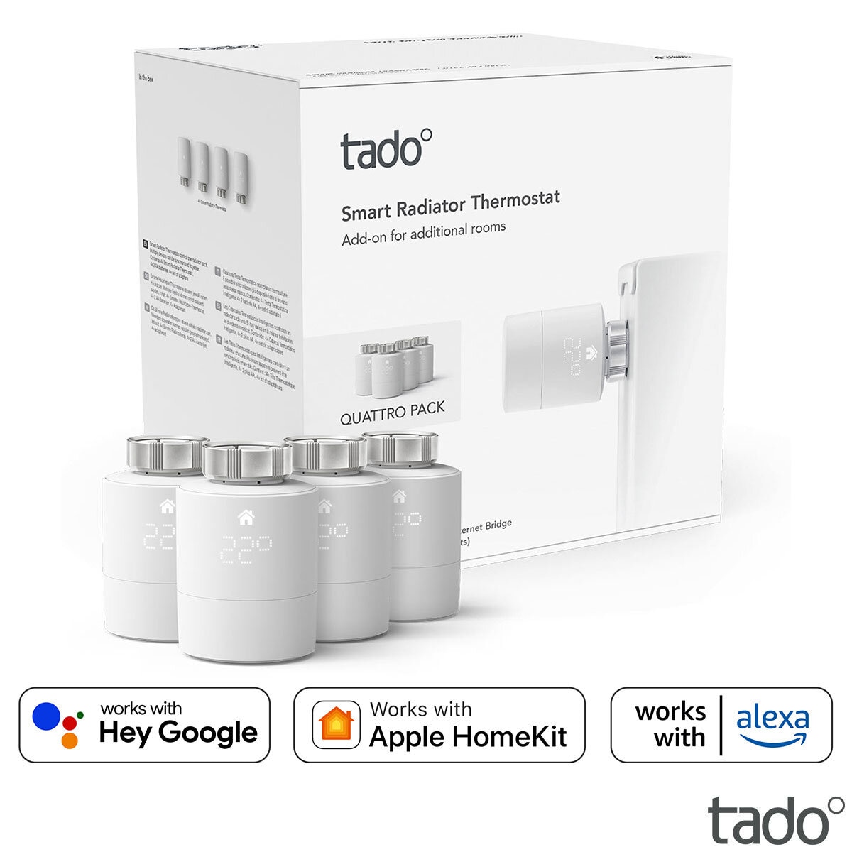 tado° Smart Radiator Thermostats 4 Pack Costco UK
