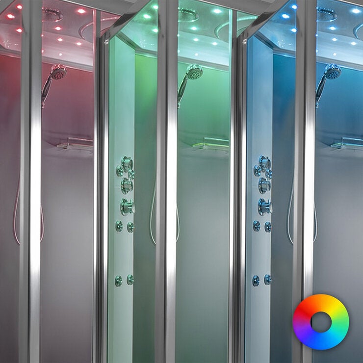 Insignia Diamond 1400 x 900 Steam Shower in Chrome Insignia Diamond 1400 x 900 Steam Shower in Chrome
