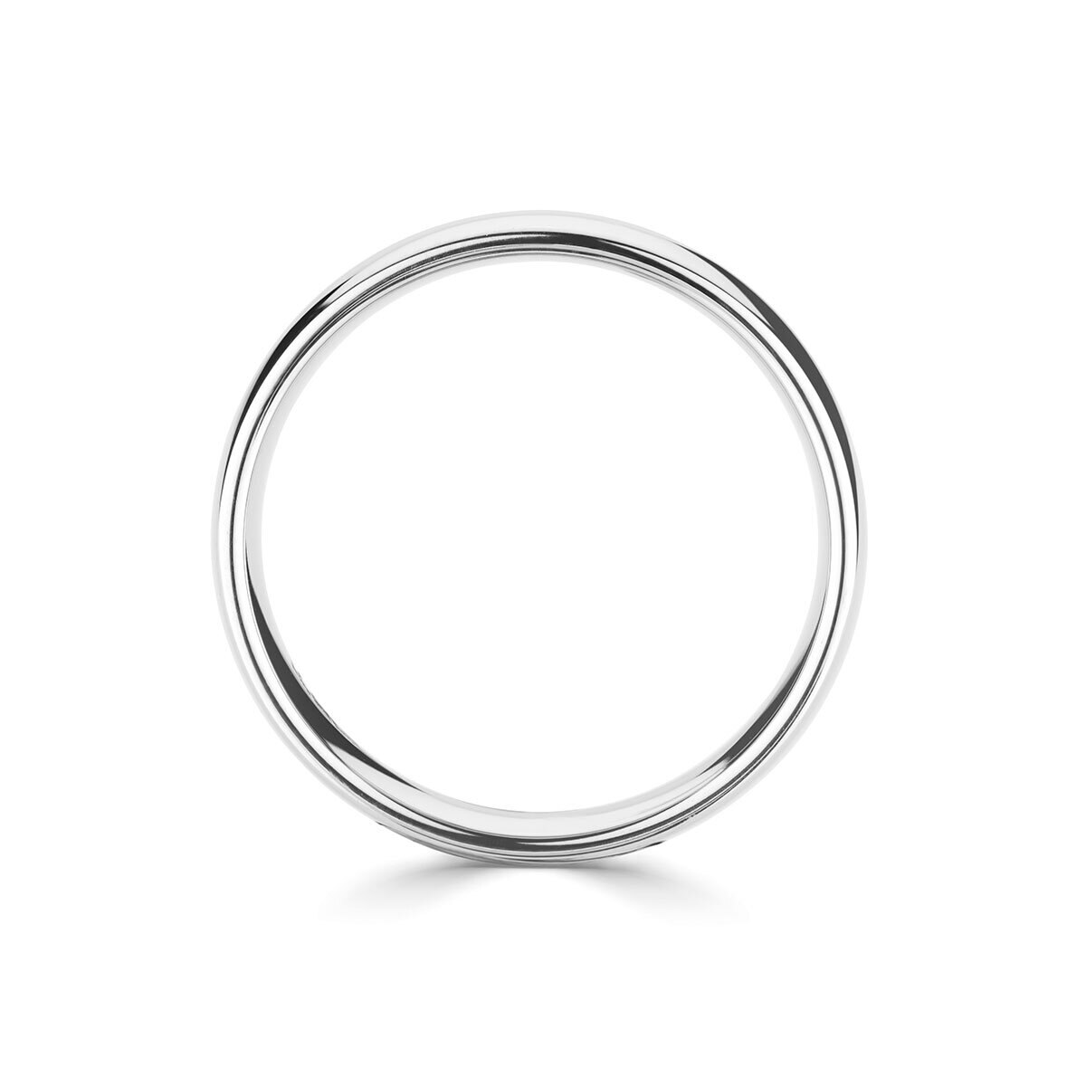 5.0mm Basic Court Wedding band. 18ct White Gold