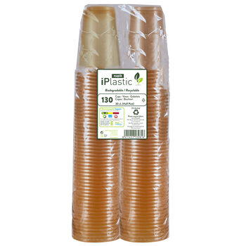 Nupik iPlastic Biodegradable Half Pint Tumblers, 130 Pack