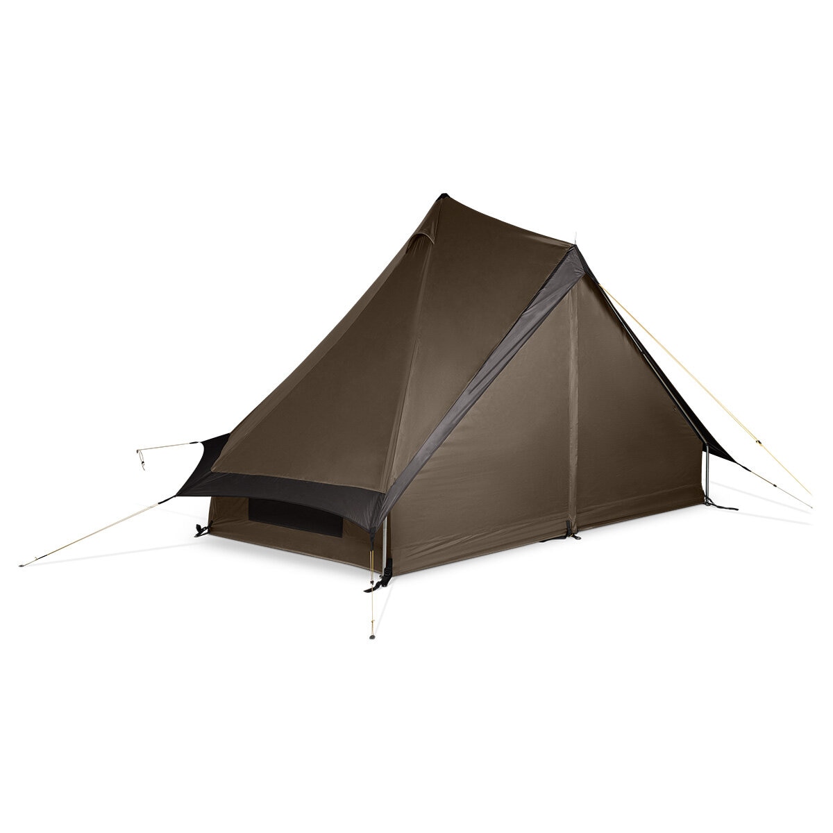 Studio image of the tent with the front closed