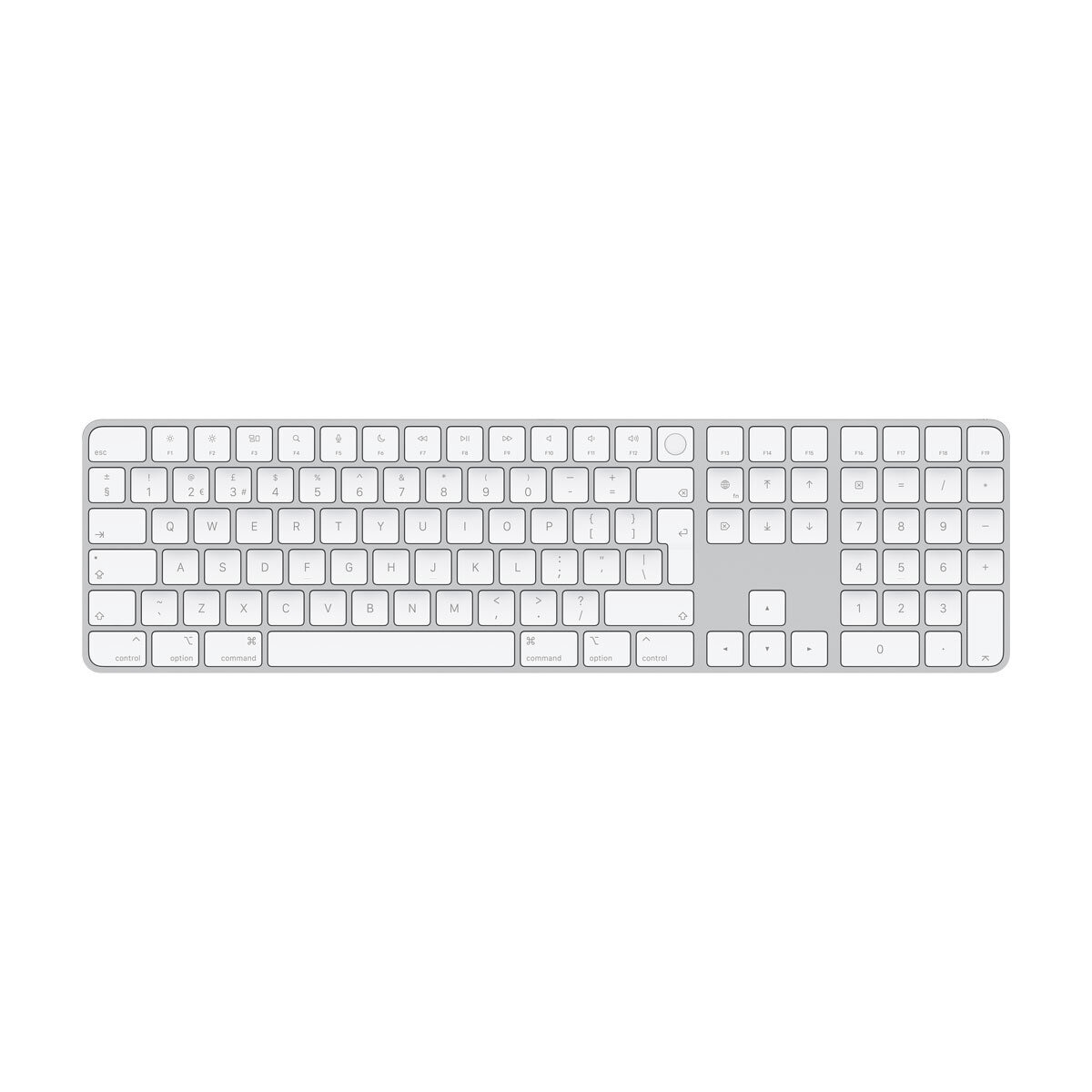 Apple Magic Keyboard with Touch ID and Numeric Keypad, White MXK73B/A