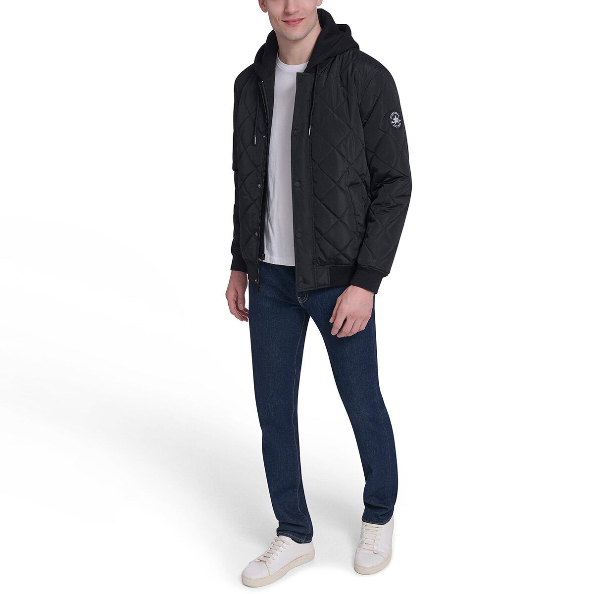 Converse Men's Hooded Bomber Jacket Converse Men's Hooded Bomber Jacket
